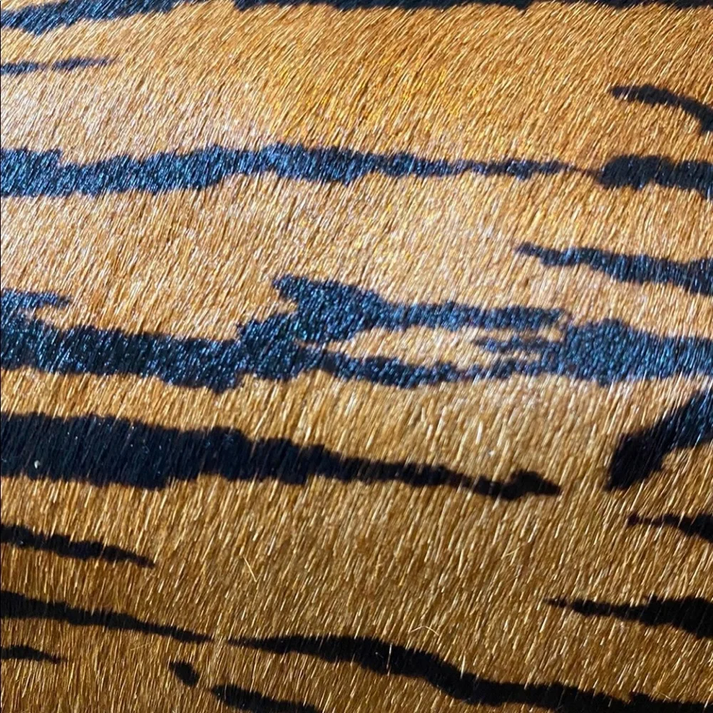 Patricia Nash Athena Printed Haircalf Leather Frame Bag/Clutch - Tiger NWT - Picture 8 of 12